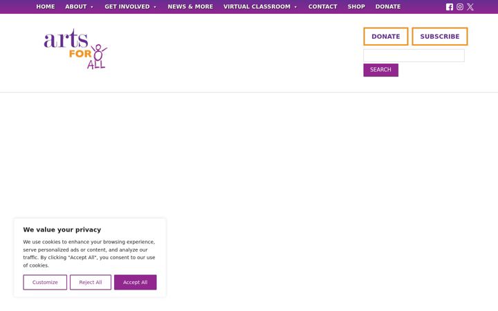 Screenshot of arts-for-all.org