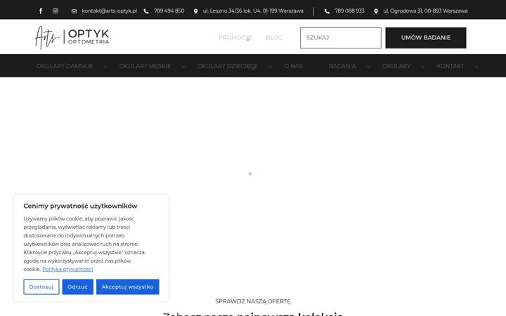 Ekrānuzņēmums no arts-optyk.pl