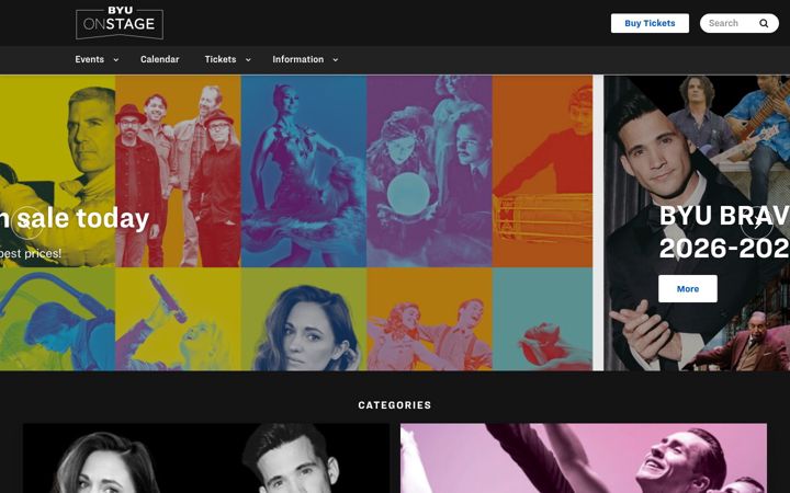 Screenshot of arts.byu.edu
