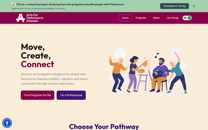 Screenshot of arts4pd.com