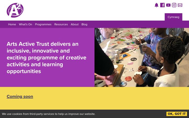Ekrānuzņēmums no artsactive.org.uk