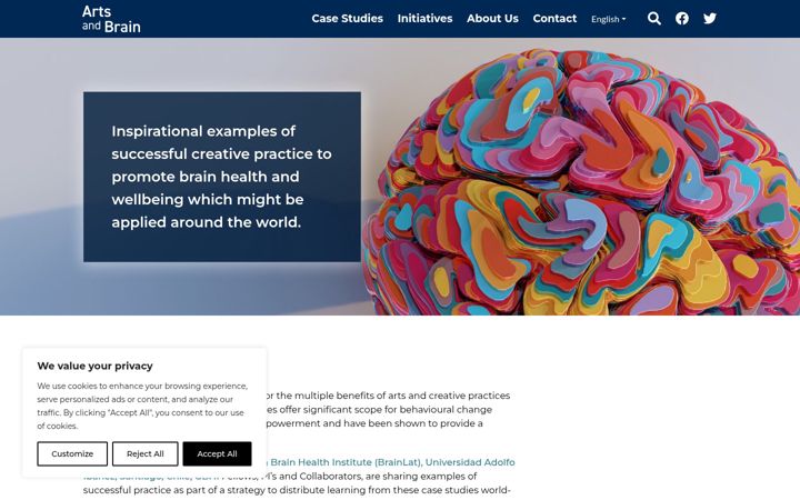 Zrzut ekranu artsandbrain.com