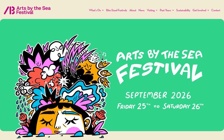 Screenshot von artsbythesea.co.uk