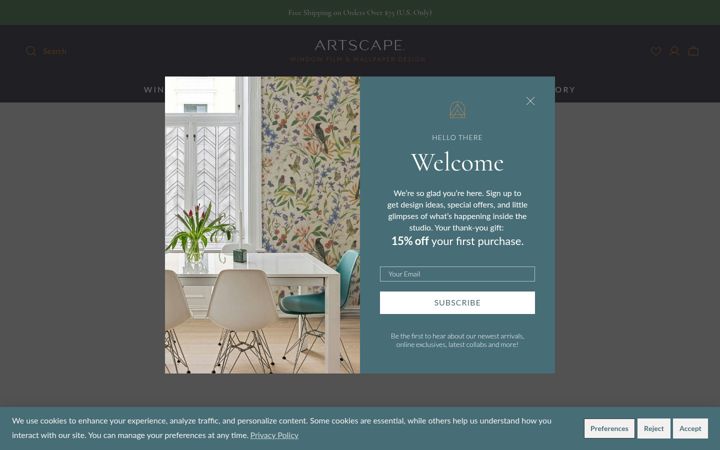 Screenshot of artscape-inc.com