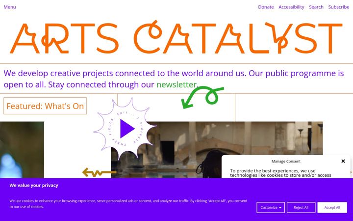 Screenshot di artscatalyst.org