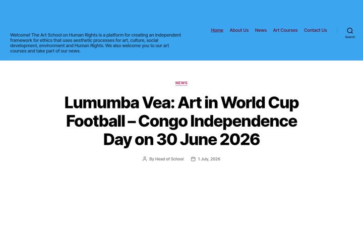 Screenshot of artschoolofhumanrights.com