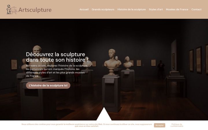 Capture d'écran de artsculpture.fr