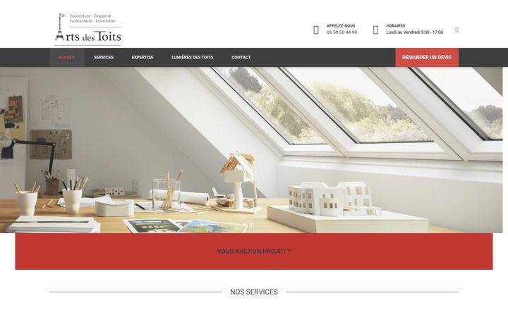 Screenshot του artsdestoits.fr