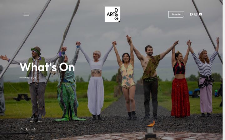 Screenshot of artsdg.org.uk