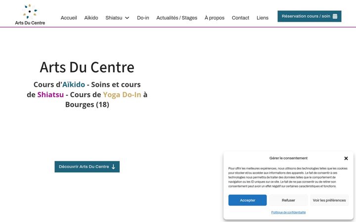 Captură de ecran a artsducentre.com