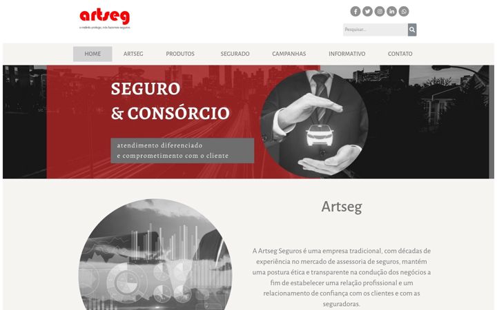 Screenshot του artsegseguros.com.br