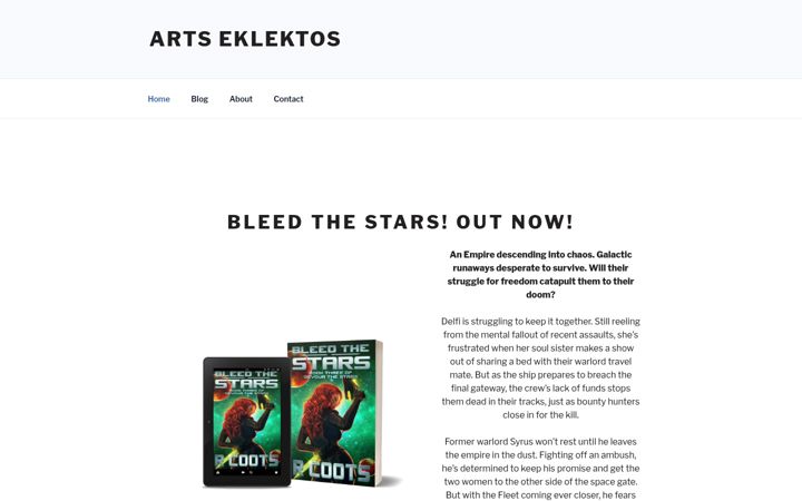 Captură de ecran a artseklektos.com