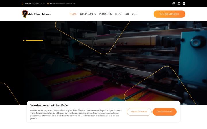 Captură de ecran a artselison.com