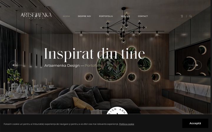 Captură de ecran a artsemenkadesign.com