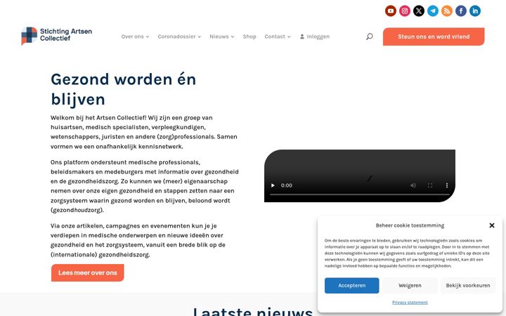 Screenshot of artsencollectief.nl