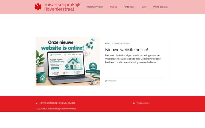 Screenshot of artsenhvs.be