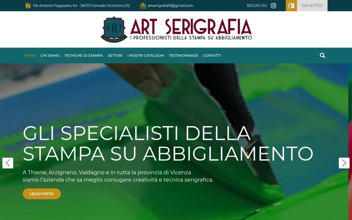 Screenshot of artserigrafia.it