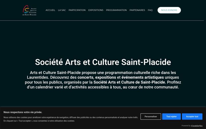 Skærmbillede af artsetculturestplacide.com