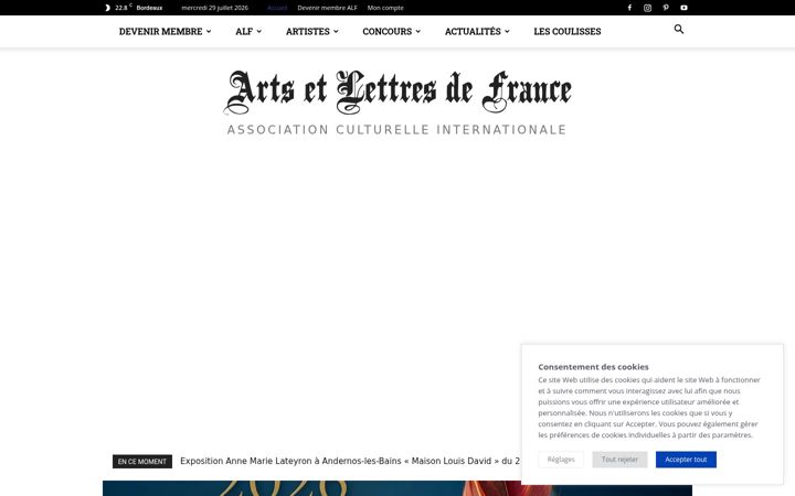 Zrzut ekranu artsetlettresdefrance.fr