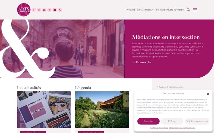 Screenshot of artsetpublics.be