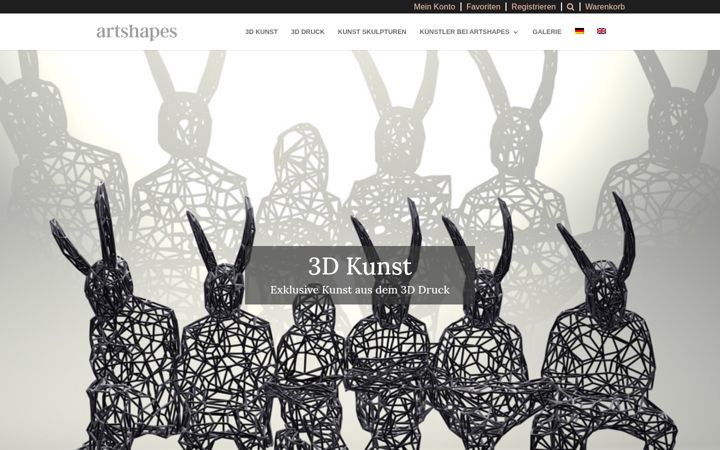 Kuvakaappaus sivustosta artshapes.de