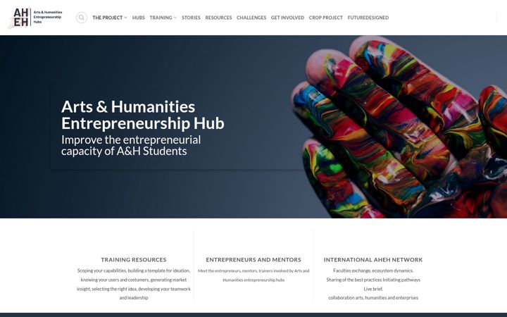 Screenshot of artshumanitieshub.eu