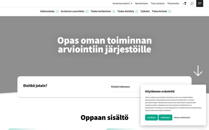 Screenshot of artsi-opas.fi