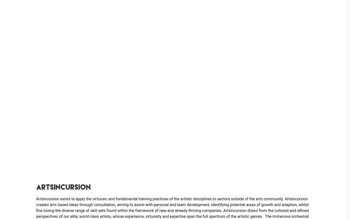 Screenshot of artsincursion.com