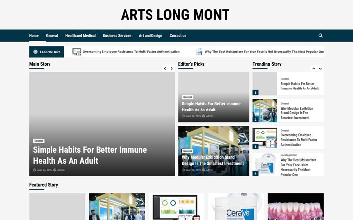 Screenshot von artslongmont.org