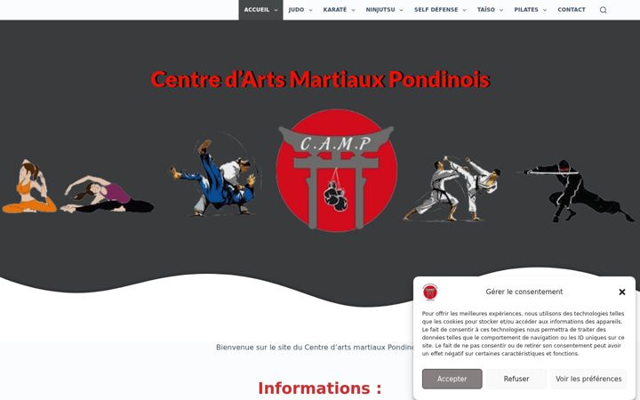 Skärmbild av artsmartiauxpondinois.fr
