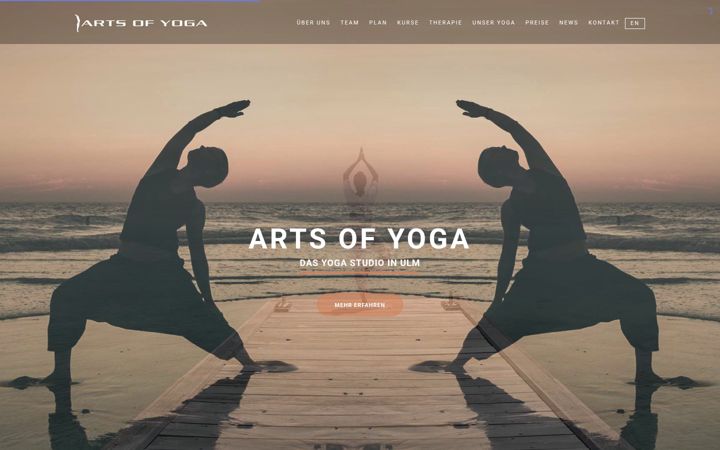Screenshot of artsofyoga.de