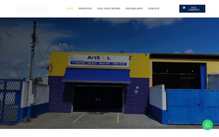 Screenshot of artsolfiberglass.com.br