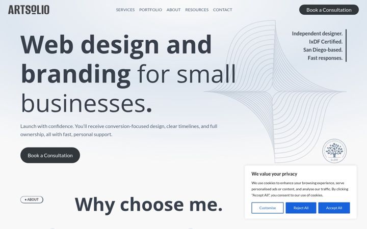 Screenshot of artsolio.com