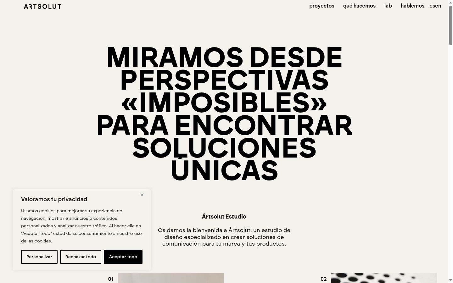 Captura de ecrã do banner de consentimento apresentado antes de qualquer interação