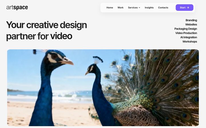 Screenshot of artspace.design