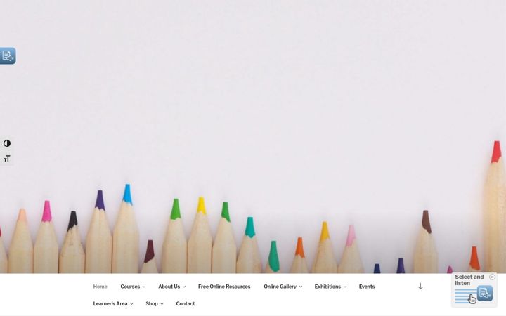 Screenshot of artspacecinderford.org