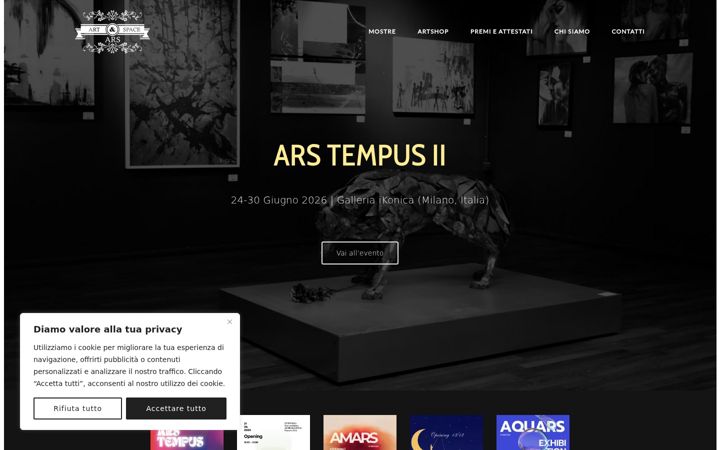 Screenshot of artspacemilano.com