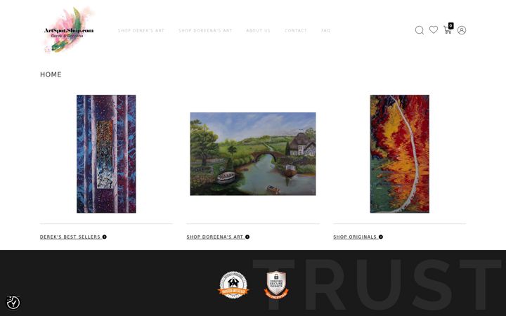 Екранна снимка на artspotshop.com