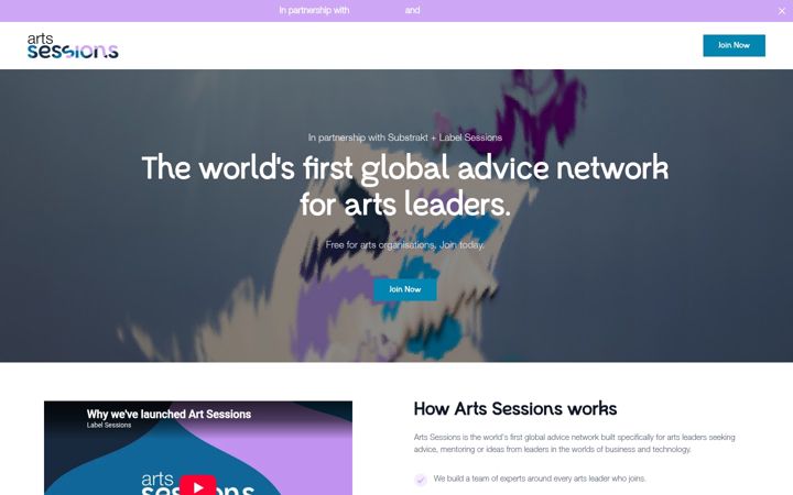 Screenshot of artssessions.com