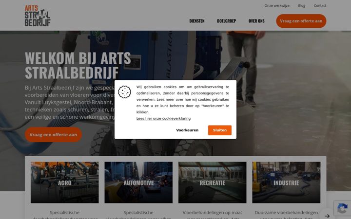 Screenshot of artsstraalbedrijf.nl