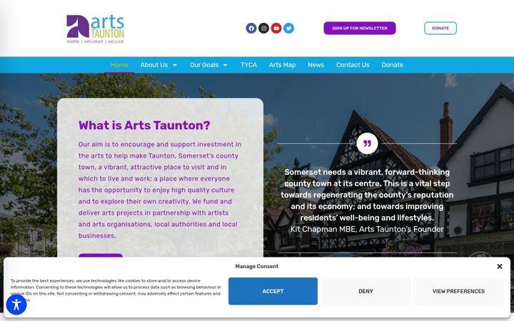 Captura de ecrã de artstaunton.co.uk