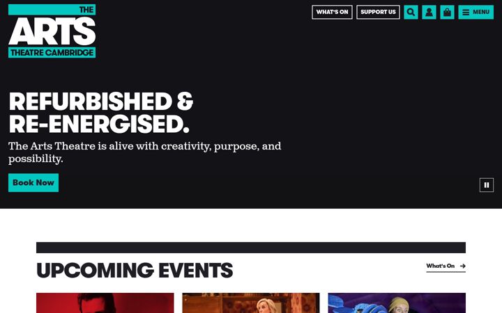 Screenshot of artstheatre.co.uk