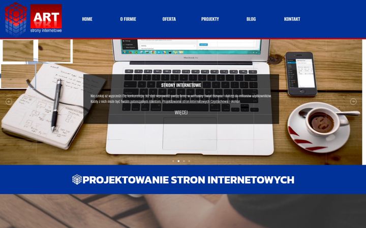 Screenshot of artstronyinternetowe.pl