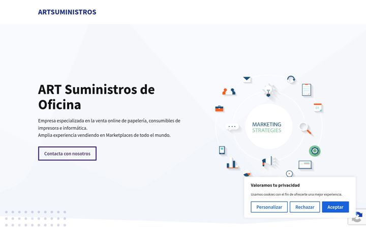 Screenshot of artsuministros.com
