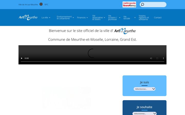 Screenshot stránky artsurmeurthe.fr