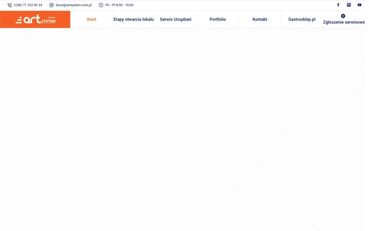 Screenshot stránky artsystem.com.pl