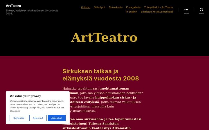 Ekrano kopija artteatro.com