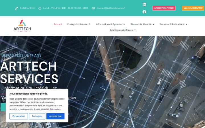 Ekrānuzņēmums no arttechservices.fr