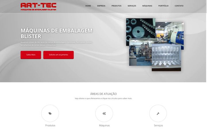 Screenshot of arttecmaquinas.com.br