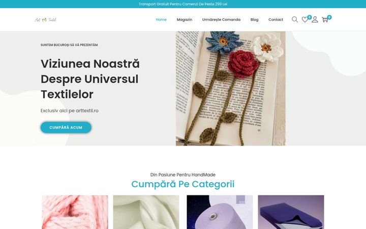 Screenshot of arttextil.ro